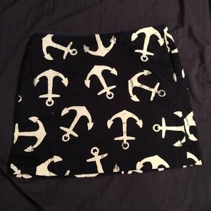 J. Crew mini skirt with anchors
